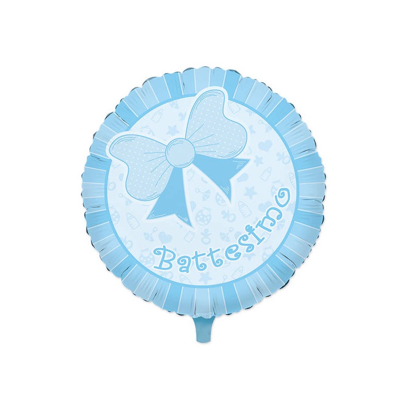 PALLONE MYLAR 45cm BATTESIMO BABY CELESTE