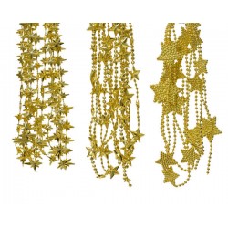 GHIRLANDA DI PERLINE 270cm ORO 3ass.ti