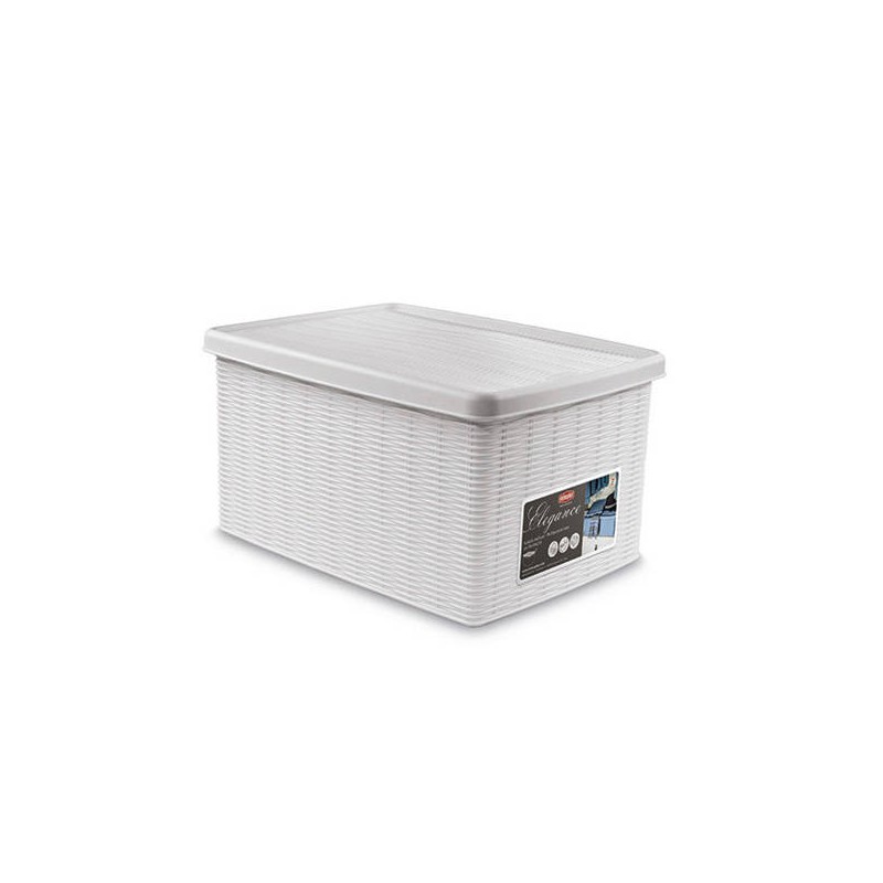 SCATOLA BOX C/COP ELEGANCE 29x39x21cm BIANCO M