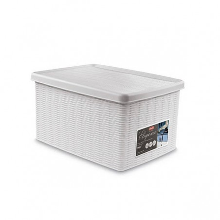 SCATOLA BOX C/COP ELEGANCE 29x39x21cm BIANCO M