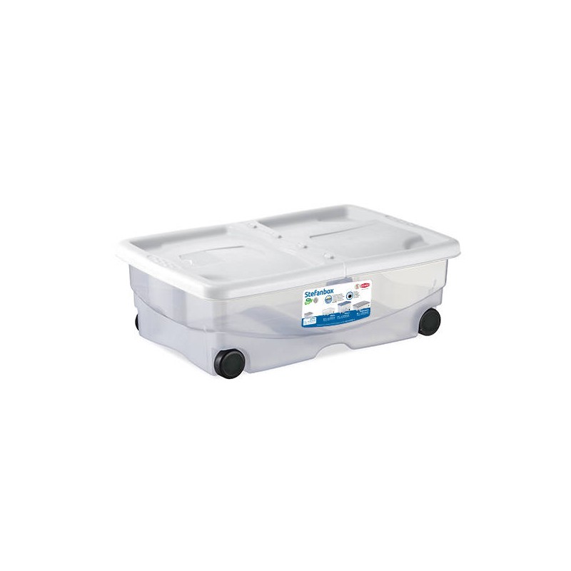 STEFANBOX MARIO BIANCO C/RUOTE 60x40x18cm 26lt