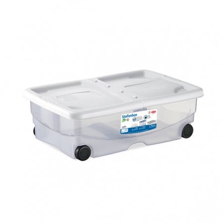 STEFANBOX MARIO BIANCO C/RUOTE 60x40x18cm 26lt