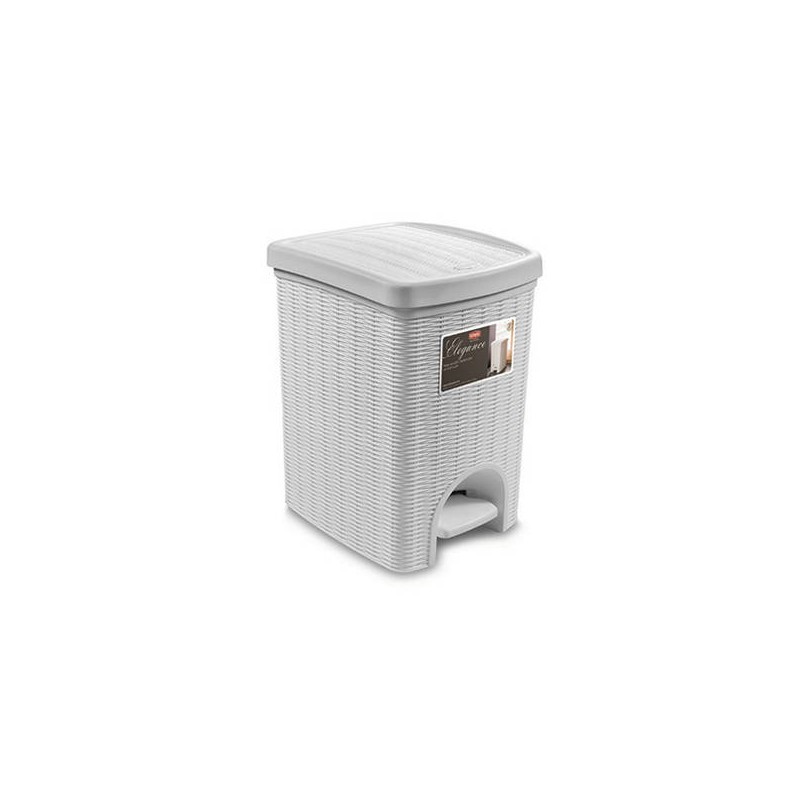 PATTUMIERA LINEA ELEGANCE 6lt BIANCA 20,5x20,5x28cm