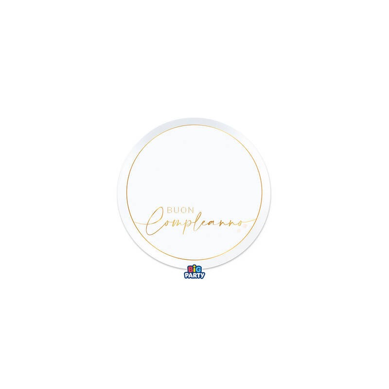 PIATTI PIANI ø24cm BUON COMPLEANNO GOLD