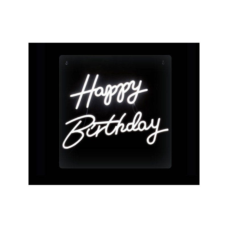 PANNELLO NEON LED HAPPY BIRTHDAY 50x50cm