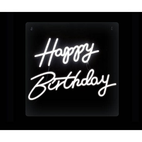 PANNELLO NEON LED HAPPY BIRTHDAY 50x50cm