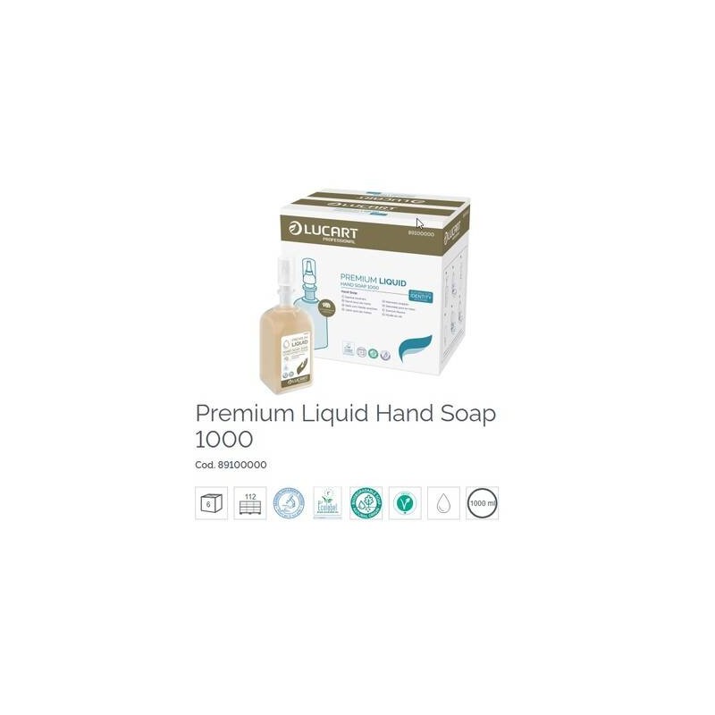 SAPONE PREMIUM LIQUID HAND SOAP LUCART IDENTITY 338 6x1000ml