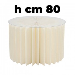 COLONNA ALZATA IN CARTA 180gr ø30 x h.80cm AVORIO con TOP IN PVC