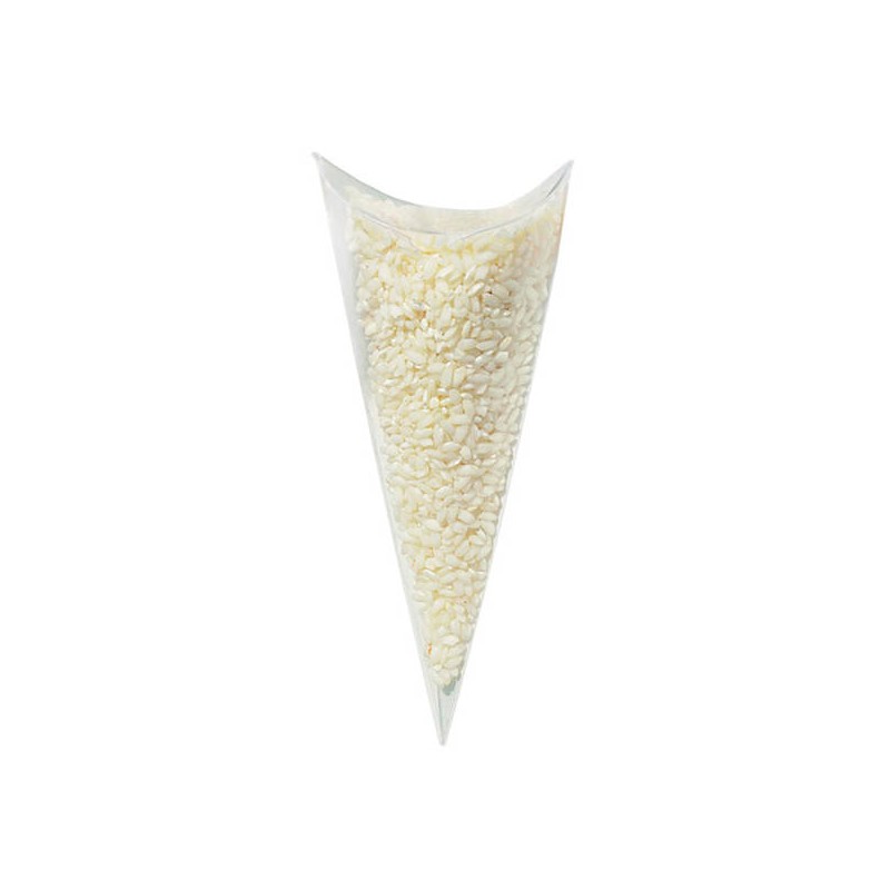SCATOLA CONO BUSTA PVC TRASPARENTE H.19cm 10pz