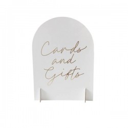 CARTELLO LAMINATO SCRITTA ORO CARD&GIFTS