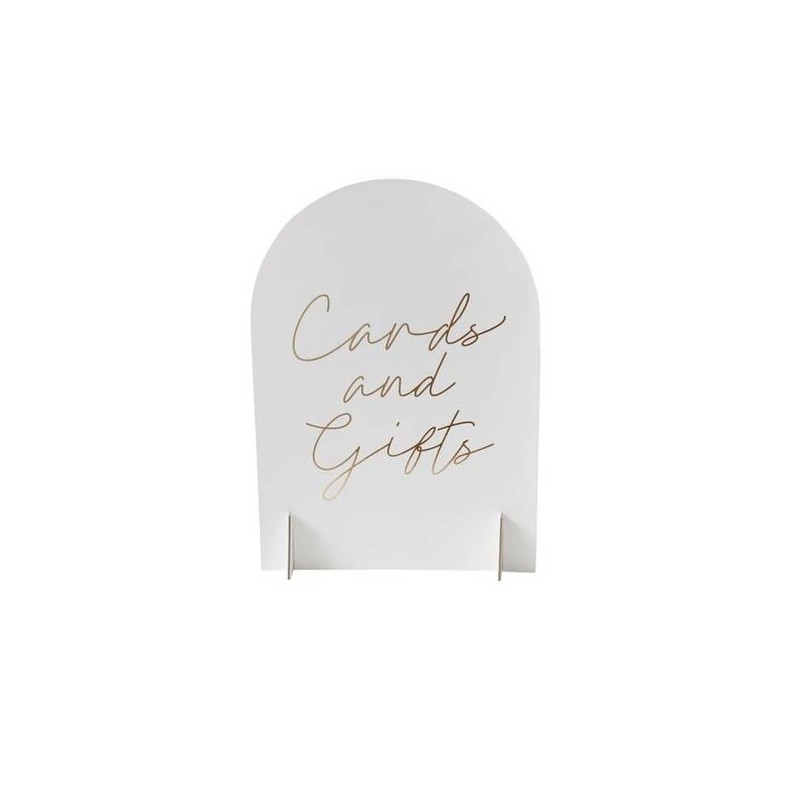 CARTELLO LAMINATO SCRITTA ORO CARD&GIFTS