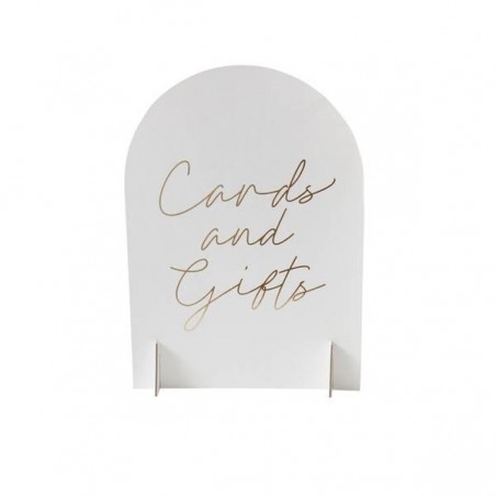 CARTELLO LAMINATO SCRITTA ORO CARD&GIFTS