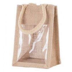 BORSA JUTA PORTA 1 VASETTO C/FIN 13+10x15cm