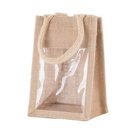 BORSA JUTA PORTA 1 VASETTO C/FIN 13+10x15cm