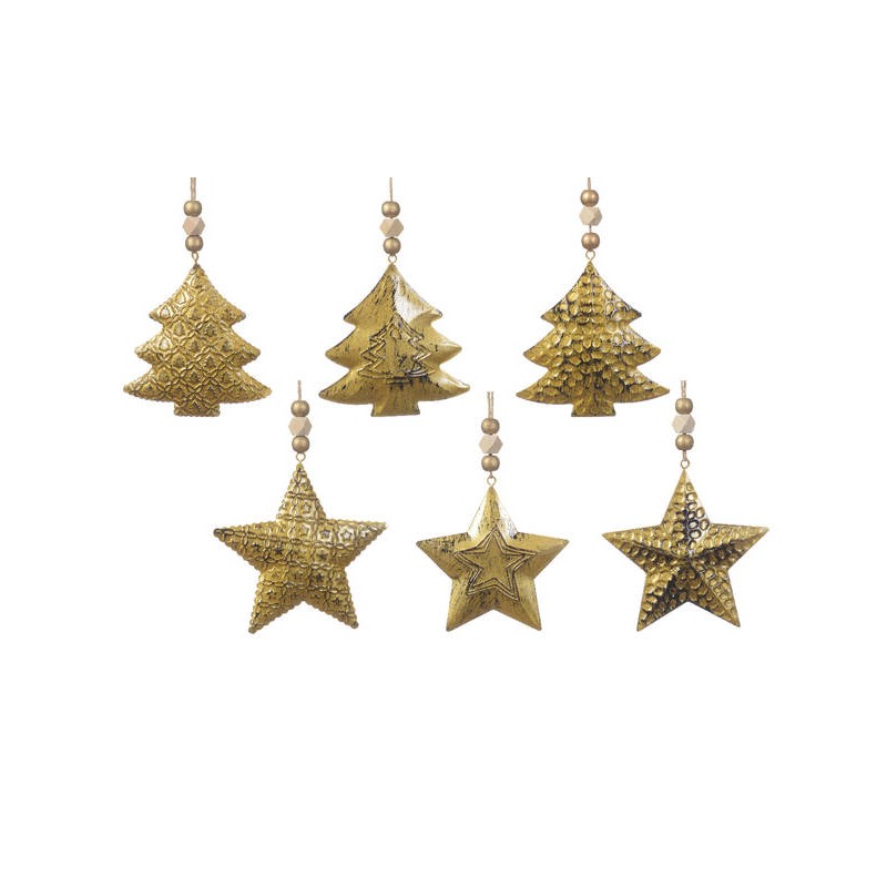 APPENDINO NATALIZIO IN FERRO ANTICO ORO H.14cm