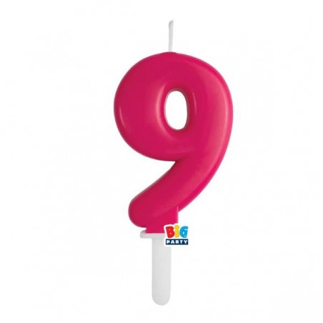 CANDELINA NUMERO 9 TINY PLUMP CHERRY 7cm