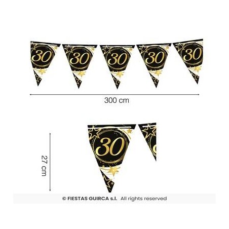 FESTONE BANDIERINE IN CARTA 30ANNI 3mt