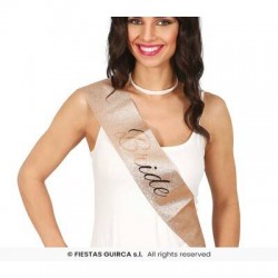 FASCIA SPOSA ROSA GLITTER