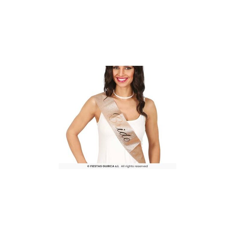 FASCIA SPOSA ROSA GLITTER