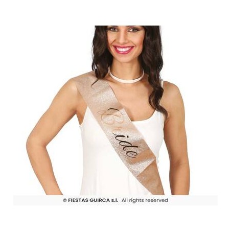FASCIA SPOSA ROSA GLITTER