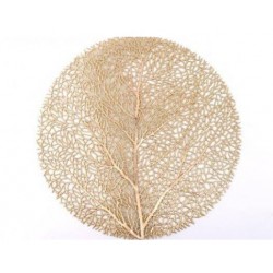 TOVAGLIETTA TONDA 38cm FOGLIA ORO