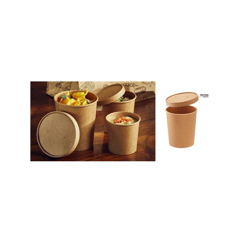 BARATTOLO C/COP KRAFT/PE AVANA ø9x8,6 350ml 25pz