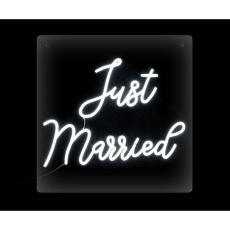 PANNELLO NEON LED JUST MARRIED 50x50cm