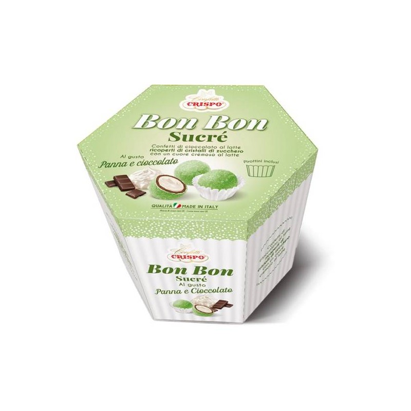 BON BON SUCRè PANNA&CIOCCOLATO 500gr C/GRANELLA VERDE