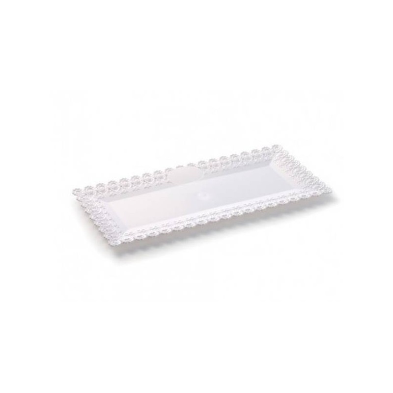 VASSOIO TRINATO 17x36cm BIANCO