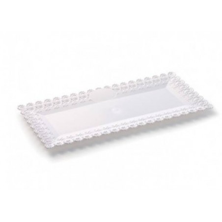 VASSOIO TRINATO 17x36cm BIANCO
