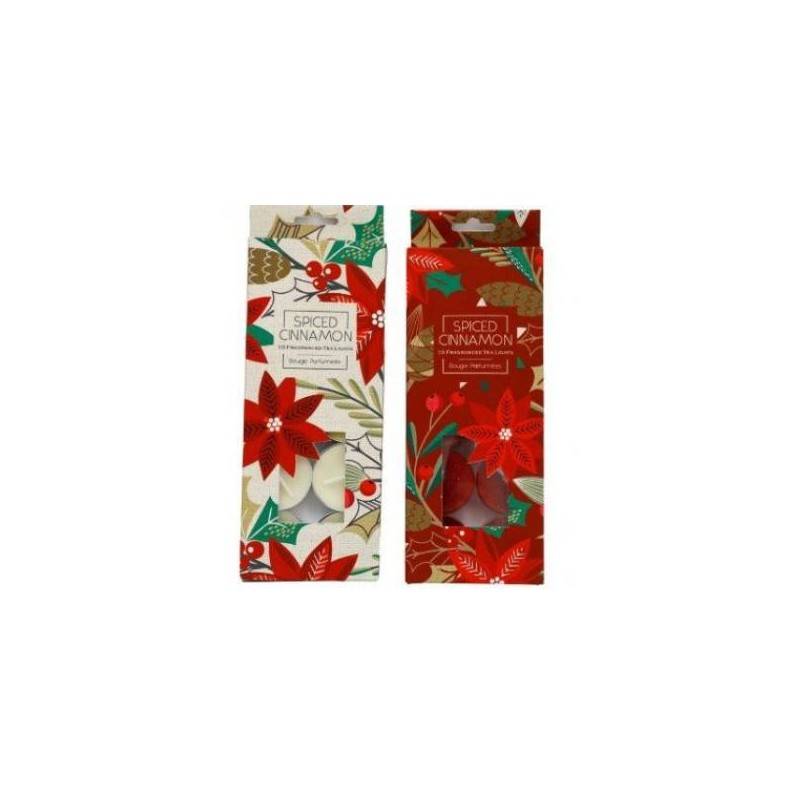 CANDELE TEALIGHTS POINSETTIA 10pz