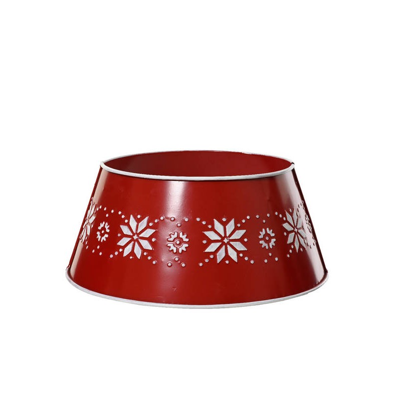 BASE ALBERO METALLO CHRISTMAS RED ø57x25cm