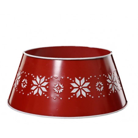 BASE ALBERO METALLO CHRISTMAS RED ø57x25cm