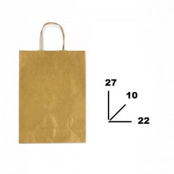 BORSA CARTA COLOR MIS.22+10x27cm ORO 553