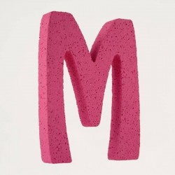 LETTERA POLISTIROLO PASTELLO mm120x90 M FUCSIA