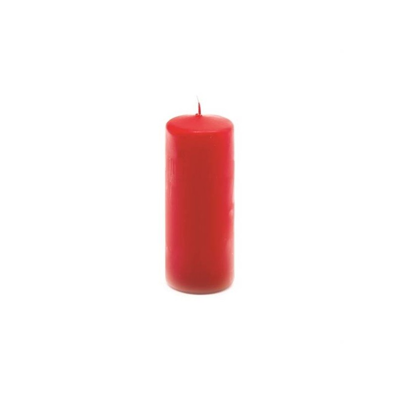 MOCCOLO TONDO CERA ROSSO LUCIDO 6x15cm