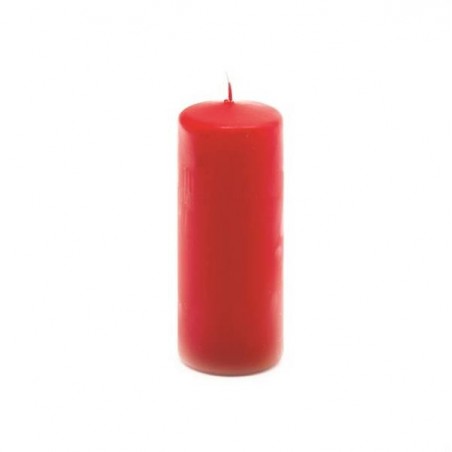 MOCCOLO TONDO CERA ROSSO LUCIDO 6x15cm
