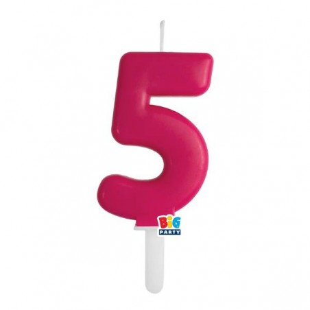 CANDELINA NUMERO 5 TINY PLUMP CHERRY 7cm