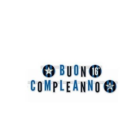 FESTONE BUON COMPLEANNO 294x20cm PERSONALIZZABILE INTER