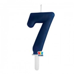 CANDELINA NUMERO 7 TINY PLUMP BLU NAVY 7cm