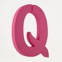 LETTERA POLISTIROLO PASTELLO mm120x90 Q FUCSIA