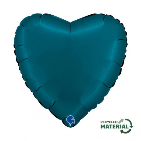 PALLONE MYLAR 18 46cm CUORE PETROLIO