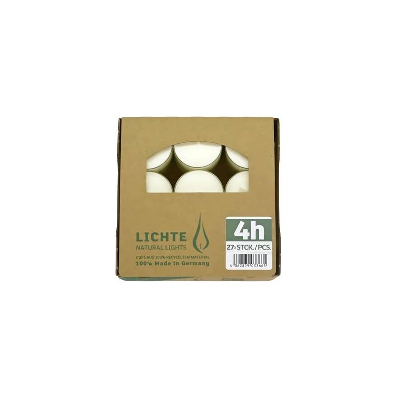 CANDELA TELIGHTS NATURAL 4H 27pz