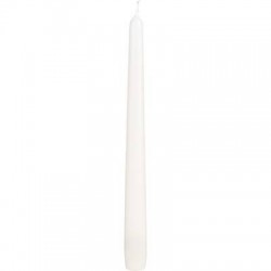 CANDELA CONICA H.25cm ø2,3cm BIANCO SPORCO 4pz