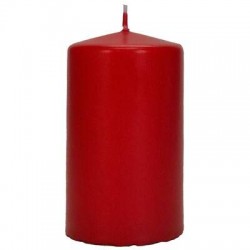 CANDELA MOCCOLO 8x6cm ROSSO RUBINO