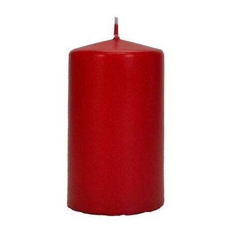 CANDELA MOCCOLO 8x6cm ROSSO RUBINO
