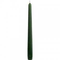 CANDELA CONICA H.25cm ø2,3cm VERDE CACCIATORE 4pz