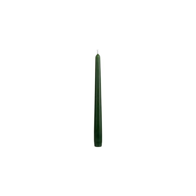 CANDELA CONICA H.25cm ø2,3cm VERDE CACCIATORE 4pz