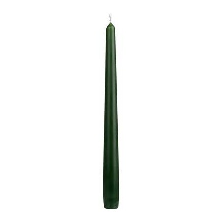 CANDELA CONICA H.25cm ø2,3cm VERDE CACCIATORE 4pz
