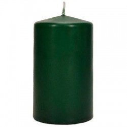 CANDELA MOCCOLO 8x6cm VERDE CACCIATORE